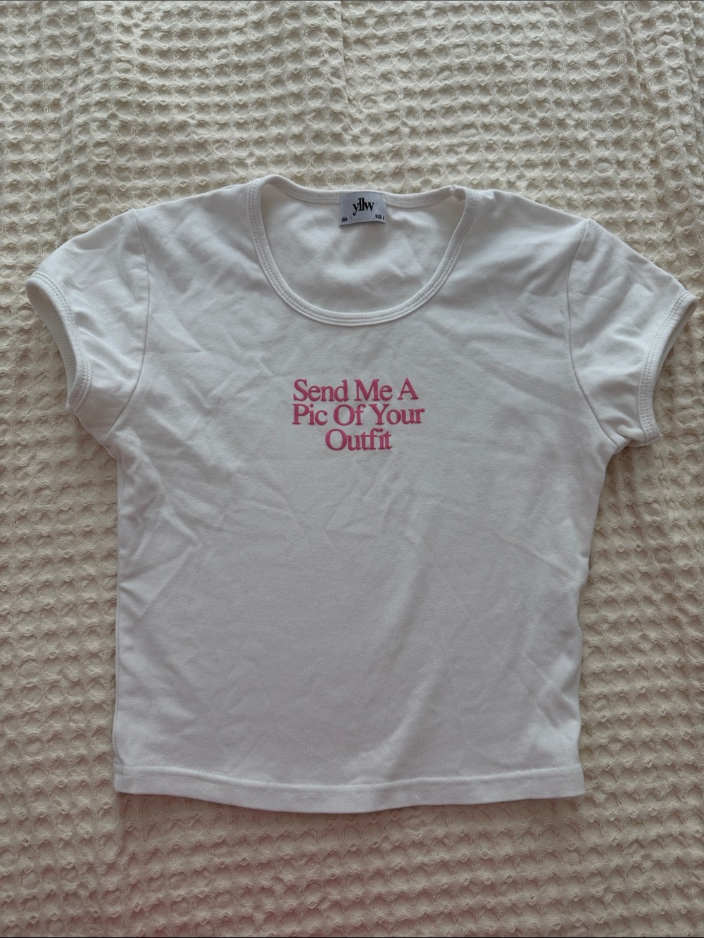 Pacsun Graphic White Baby Tee